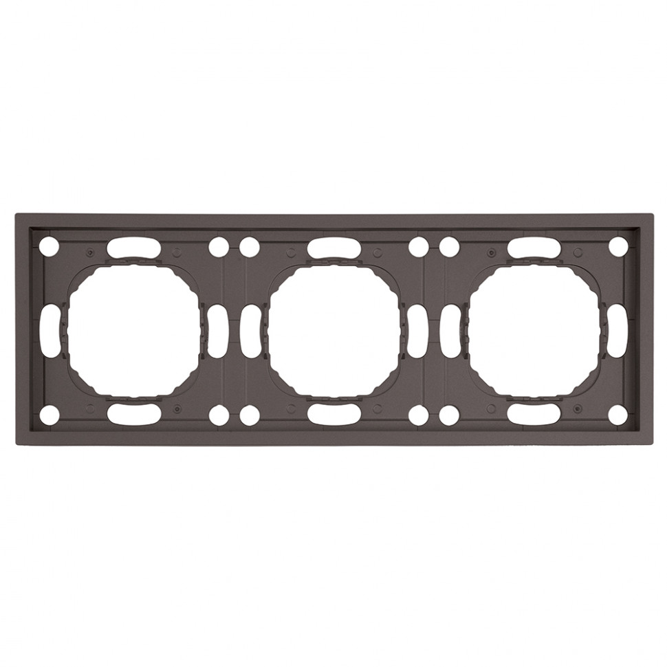 Рамка STEKKER, PFR00-5003-09 3-местная, серия Эмили, антрацит, soft touch, артикул STEKKER 49938