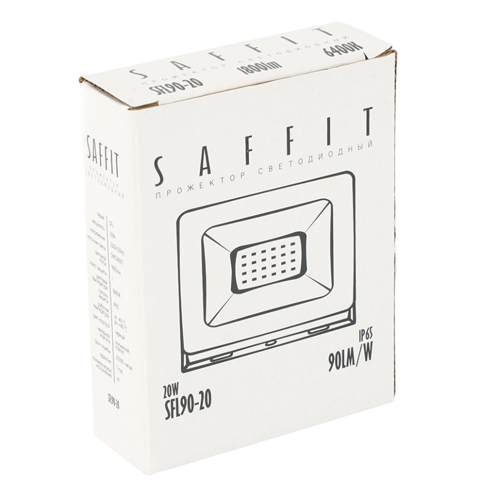 Светодиодный прожектор SAFFIT SFL90-20 IP65 20W 6400K, артикул SAFFIT 55064