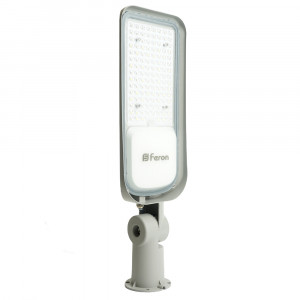 48686 Светодиодный уличный консольный светильник Feron SP3060 80W холодный свет (6400K), серый Светодиодный уличный консольный светильник Feron SP3060 80W холодный свет (6400K), серый