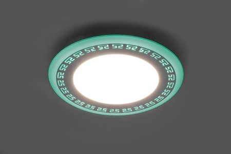 29591 Светодиодный светильник Feron AL2440 встраиваемый 6W дневной свет (4000К) и подсветка зеленый Светодиодный светильник Feron AL2440 встраиваемый 6W дневной свет (4000К) и подсветка зеленый