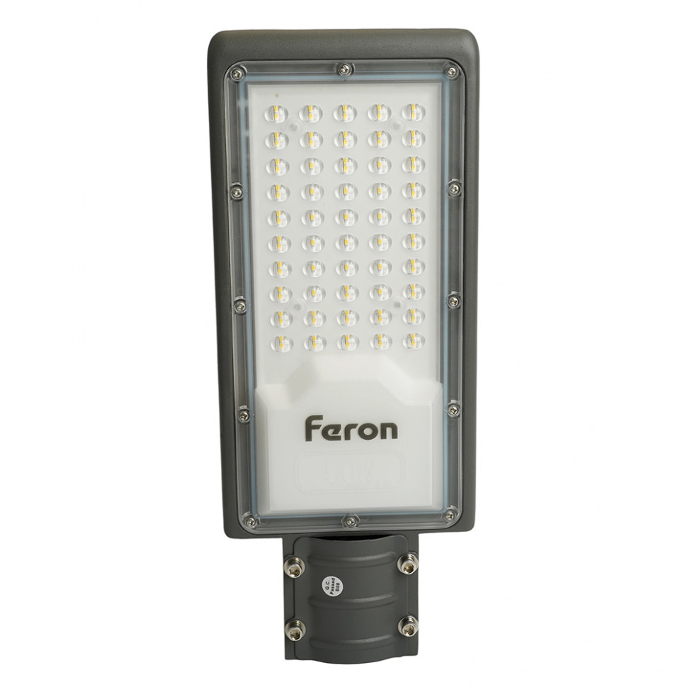 Светодиодный уличный консольный светильник Feron SP3032 50W 6400K 230V, серый, артикул FERON 32577