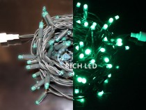 Светодиодная гирлянда 10 м, 24 вольта, зеленый, зеленая резина Rich LED