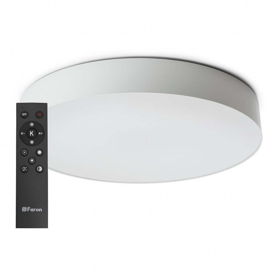 Светодиодный управляемый светильник Feron AL6200 “Simple matte” тарелка 60W 3000К-6500K белый, артикул FERON 48069