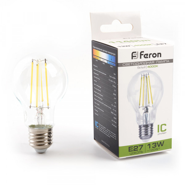 Лампа светодиодная Feron LB-613 Шар E27 13W 175-265V 4000K