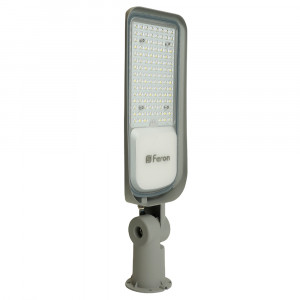 48687 Светодиодный уличный консольный светильник Feron SP3060 100W холодный свет (6400K), серый Светодиодный уличный консольный светильник Feron SP3060 100W холодный свет (6400K), серый