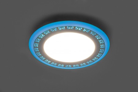 29592 Светодиодный светильник Feron AL2440 встраиваемый 6W дневной свет (4000К) и подсветка синий Светодиодный светильник Feron AL2440 встраиваемый 6W дневной свет (4000К) и подсветка синий
