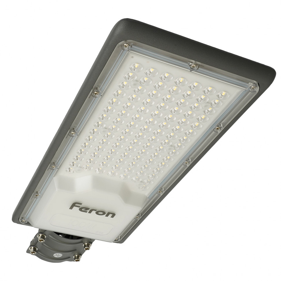 Светодиодный уличный консольный светильник Feron SP3033 100W 6400K 230V, серый, артикул FERON 32578