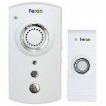 Звонок дверной беспроводной, 220V, 35 мелодий, белый, E-352 Feron