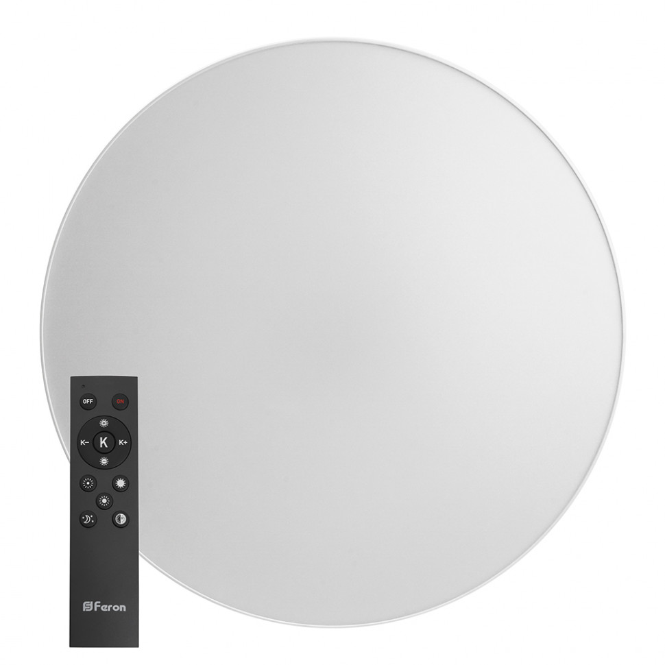 Светодиодный управляемый светильник Feron AL6200 “Simple matte” тарелка 80W 3000К-6500K белый, артикул FERON 48070