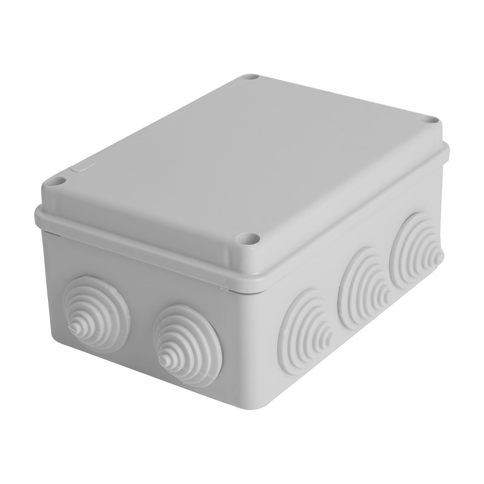 Коробка разветвительная STEKKER EBX10-310-55, 150*110*70мм,10 вводов, IP55, светло-серая (GE41242), артикул STEKKER 39999