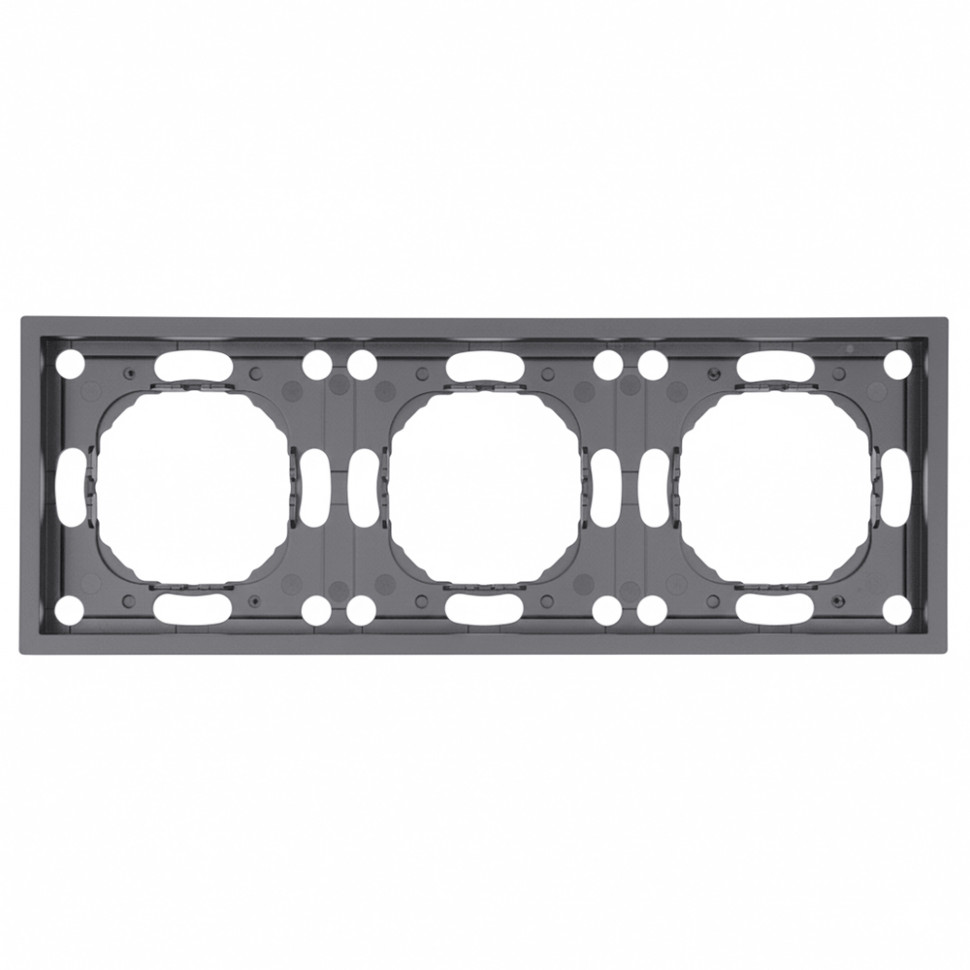 Рамка STEKKER, PFR00-5003-10  3-местная, серия Эмили, платиново-серый, soft touch, артикул STEKKER 49964
