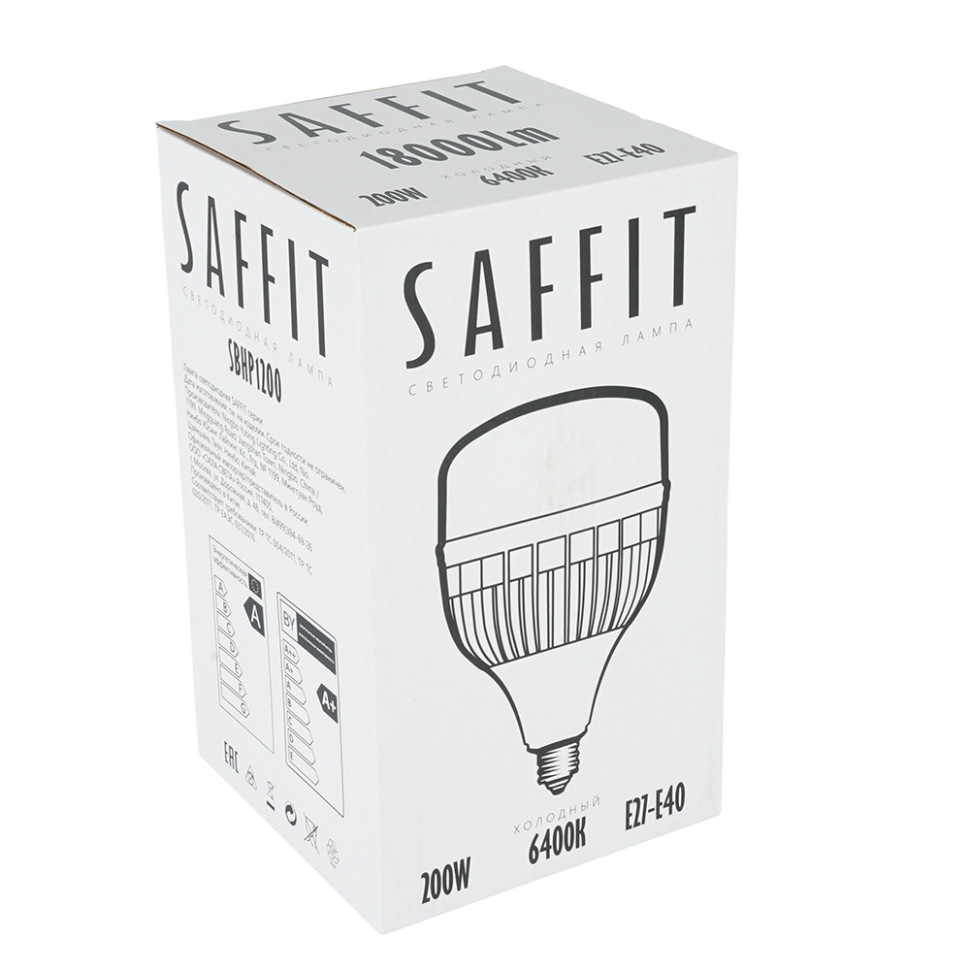 Лампа светодиодная SAFFIT SBHP1200 E27-E40 200W 230V 6400K, артикул SAFFIT 55268