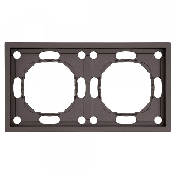 Рамка STEKKER, PFR00-5002-09 2-местная, серия Эмили, антрацит, soft touch