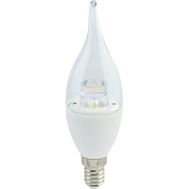 C4UW70ELC Лампа светодиодная Ecola candle   LED Premium  7,0W 220V  E14 2700K прозрачная свеча на ветру с линзой (композит) 126x37 
