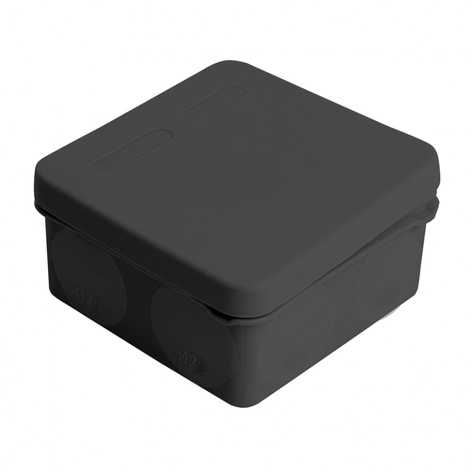 Коробка разветвительная 2х компонентная HF EBX40-38-67 100*100*50мм,8 вводов,IP67,черная(GE42455-05), артикул STEKKER 49654