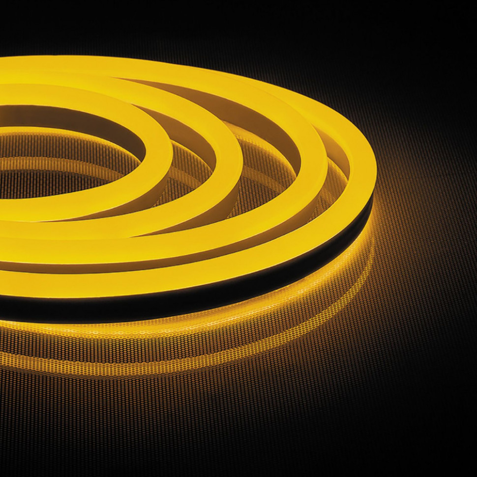 Cветодиодная LED лента Feron LS720 неоновая, 120SMD(2835)/м 9.6Вт/м  50м 220V IP67, желтый, артикул FERON 29565