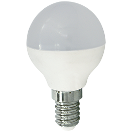 K4GW54ELC Лампа светодиодная Ecola globe   LED  5,4W G45  220V E14 2700K шар (композит) 77x45 
