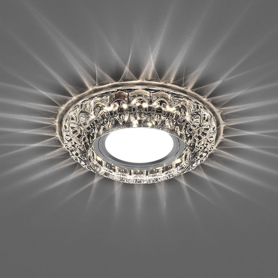 Светильник встраиваемый с LED подсветкой Feron CD987 потолочный MR16 G5.3 прозрачный, артикул FERON 32664