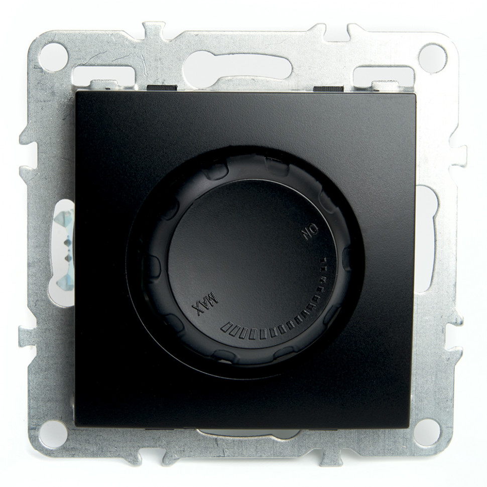 Выключатель диммирующий (механизм), STEKKER, PSW10-9106-03, 250В, 650W, серия Эрна, черный, артикул STEKKER 49150