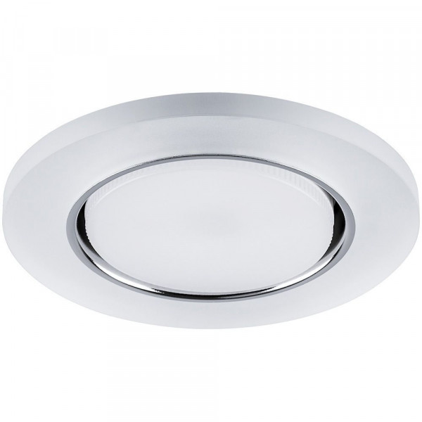 Светильник встраиваемый с белой LED подсветкой Feron CD5020 потолочный GX53 без лампы, белый матовый