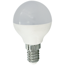Лампа светодиодная Ecola globe   LED  5,4W G45  220V E14 4000K шар (композит) 77x45