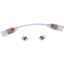 Ecola LED strip 220V connector гибкий соединитель лента-лента 4-х конт с разъемами для ленты IP68 RGB 16x8