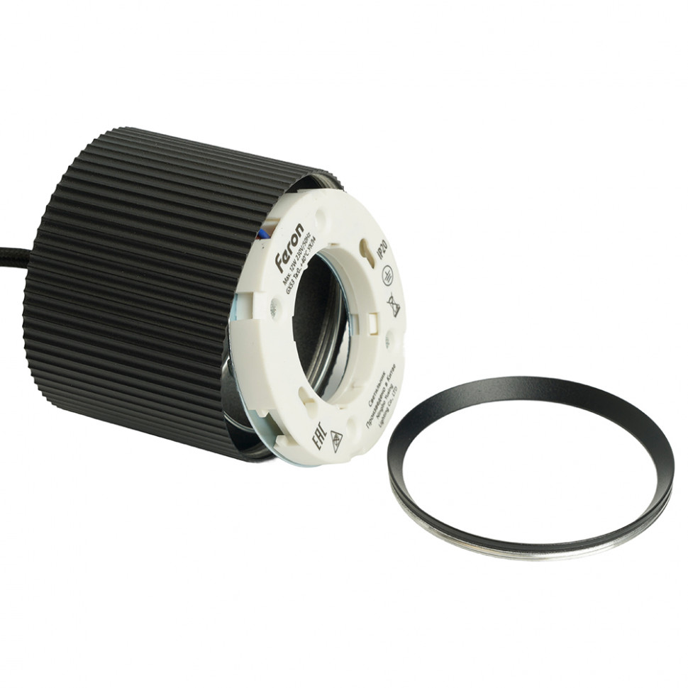 Светильник потолочный Feron Barrel HL4588 ARIA  levitation 12W, 230V, GX53, черный, на подвесе 1,7 м, артикул FERON 51679