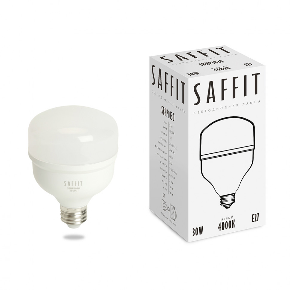 Лампа светодиодная SAFFIT SBHP1030 E27 30W 230V 4000K, артикул SAFFIT 55090