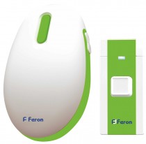 Звонок дверной беспроводной Feron E-375 Электрический 36 мелодии белый зеленый с питанием от батареек