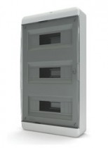 Пластиковый распределительный щит навесной BNK 40-36-1 прозрачная черная дверца