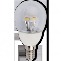 Лампа светодиодная Ecola globe   LED  4,2W G45 220V E14 2700K прозрачный шар искристая пирамида 90x45