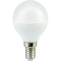 Лампа светодиодная Ecola globe   LED Premium  5,4W G45 220V E14 2700K шар (композит) 77x45