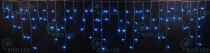 Гирлянда бахрома 3*0.5 м синий, прозрачный провод Rich LED