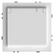 Розетка 1-местная б/з (механизм) STEKKER RST16-5113-01 250V 10А с крышкой и защитной шторкой серия Эмили, белый фарфор soft touch