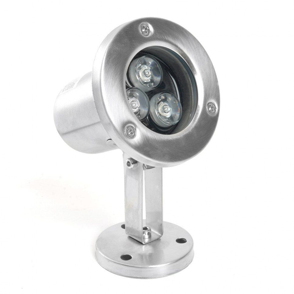 Светодиодный прожектор подводный Feron LL-822, 3W, AC24V, низковольтный, RGB, металлик, 80*80*130mm, IP68, артикул FERON 48467