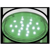 Цветная лампа Ecola GX53   LED color  4,4W Tablet 220V Green Зеленый прозрачное стекло 27x74