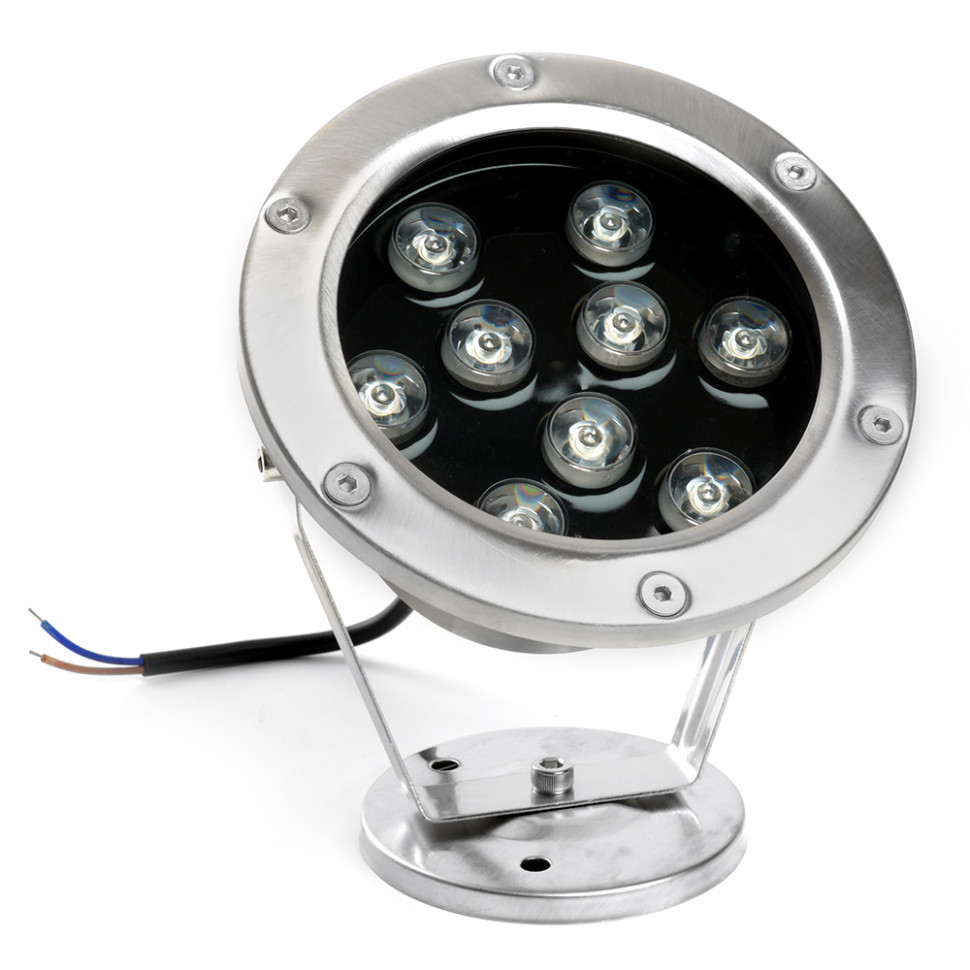 Светодиодный прожектор подводный Feron LL-824, 9W, AC24V, низковольтный, RGB, металлик, 143*75*170mm, IP68, артикул FERON 48468