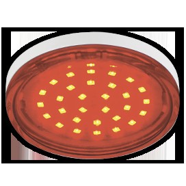 Цветная лампа Ecola GX53   LED color  4,4W Tablet 220V Red Красный прозрачное стекло 27x74 T5TR44ELC 