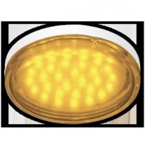 Цветная лампа Ecola GX53   LED color  4,4W Tablet 220V Yellow Желтый прозрачное стекло 27x74