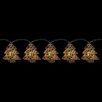 Новогодний деревянный светильник "Деревянные резные елочки", CL124