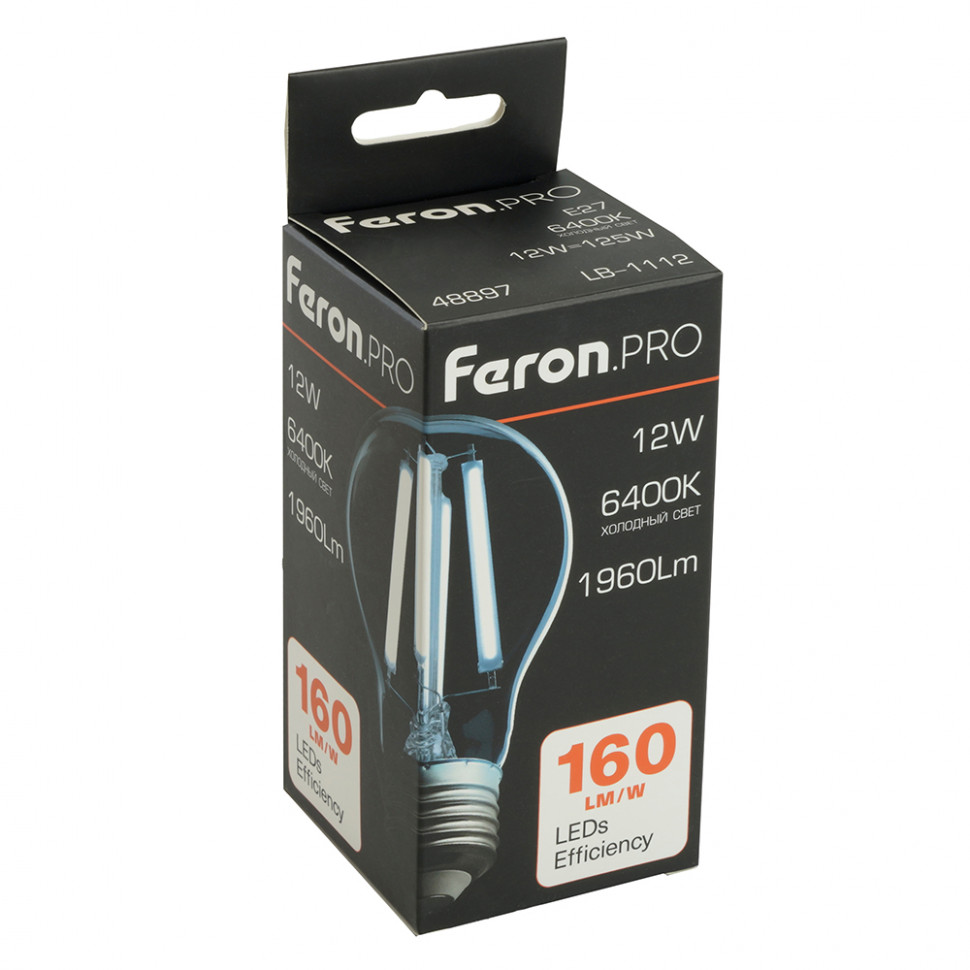 Лампа светодиодная Feron.PRO LB-1112 Шар E27 1960LM 12W 175-265V 6400K, артикул FERON 48897