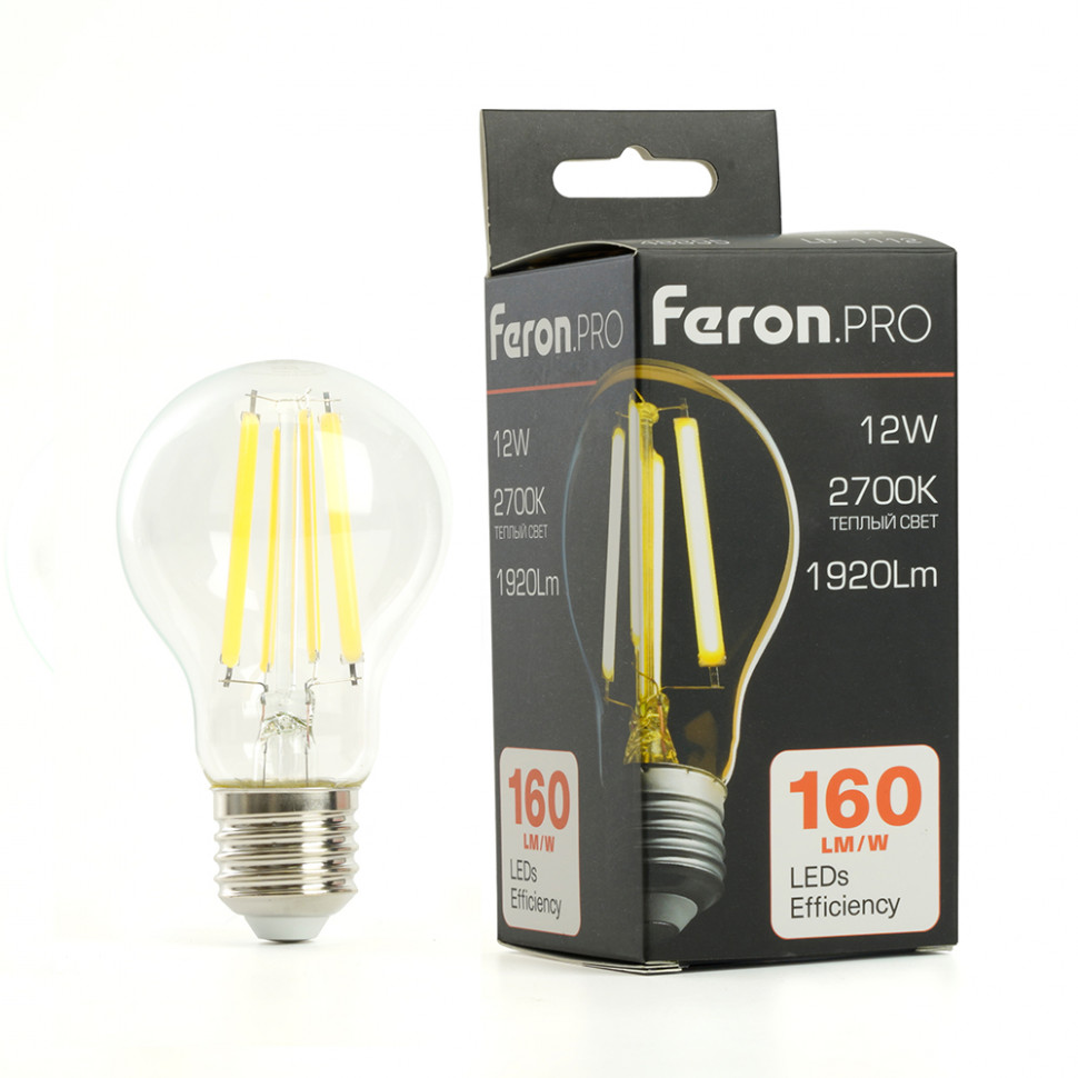 Лампа светодиодная Feron.PRO LB-1112 Шар E27 1920LM 12W 175-265V 2700K, артикул FERON 48895