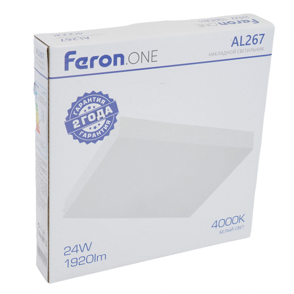 Светодиодный светильник Feron AL267 накладной 24W 4000K белый, артикул FERON 51296