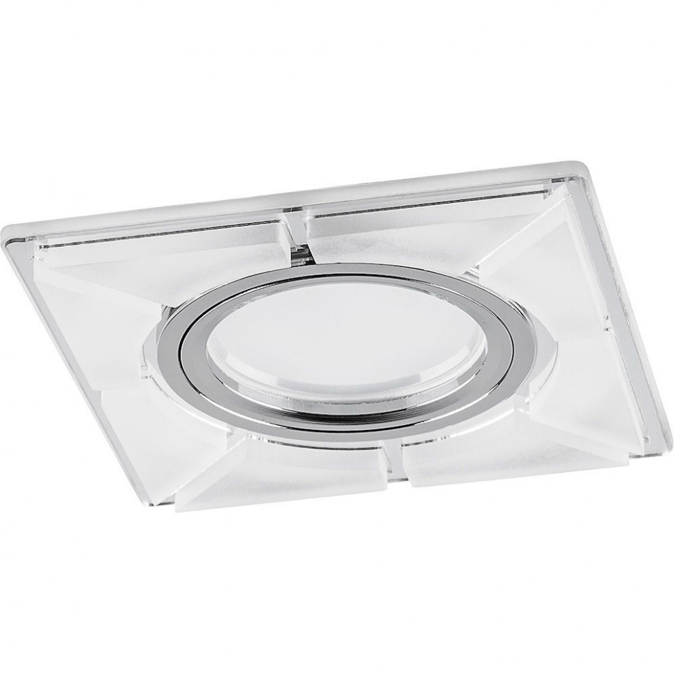 Светильник встраиваемый с LED подсветкой Feron CD994 потолочный MR16 G5.3 белый матовый, хром, артикул FERON 40508