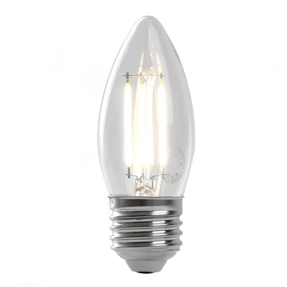 Лампа светодиодная Feron LB-66 Свеча E27 7W 230V 4000K, артикул FERON 38271