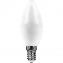 Лампа светодиодная SAFFIT SBC3707 свеча С37 E14 7W холодный свет (6400K)