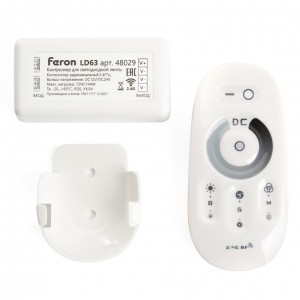 Контроллер-диммер Feron для светодиодной ленты с пультом 12-24V белый LD62 48029 